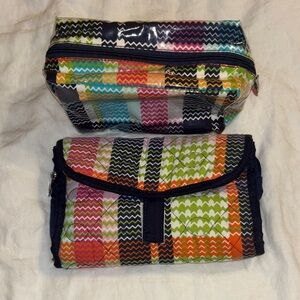 Vibrant Chevron Cosmetic Bag Set